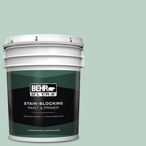 BEHR ULTRA 5 gal. #S420-2 Moon Glass Semi-Gloss Enamel Exterior Paint & Primer