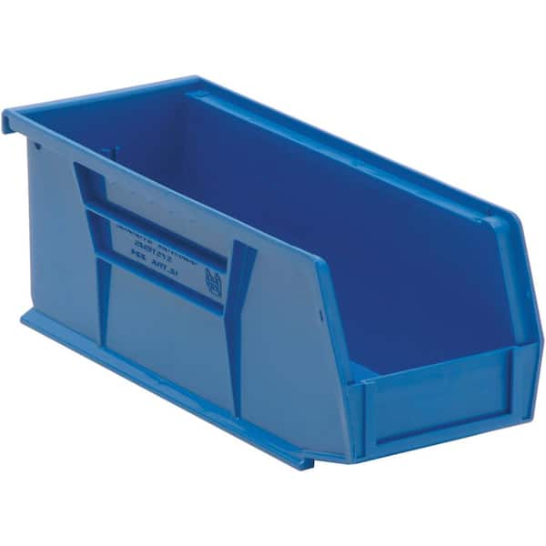 QUANTUM STORAGE SYSTEMS Ultra Series Stack and Hang 3.6 Gal. Storage Bin in Blue (12-Pack)