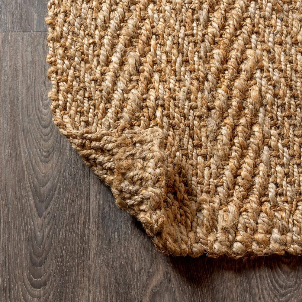 Espina Natural Jute 3x5 Handwoven Herringbone Area Rug