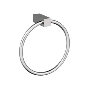 Monument 6-1/2 in. (165 mm) L Towel Ring in Chrome