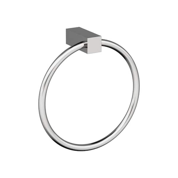 Amerock Monument 6-1/2 in. (165 mm) L Towel Ring in Chrome
