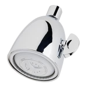Temptrol 1-Spray Patterns with 2.5 GPM 3 in. Single Wall Mount Fixed Shower Head in Chrome