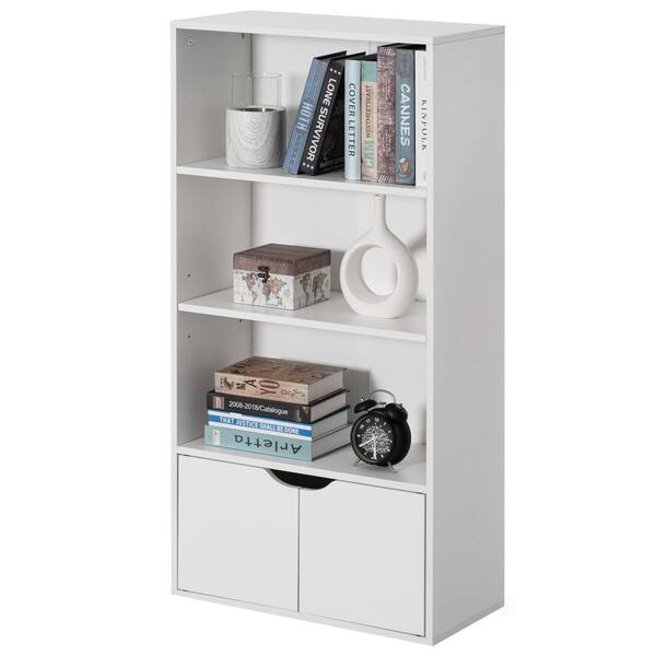 Basicwise 47.25 in. Tall Particle Board Multi-Purpose White Open