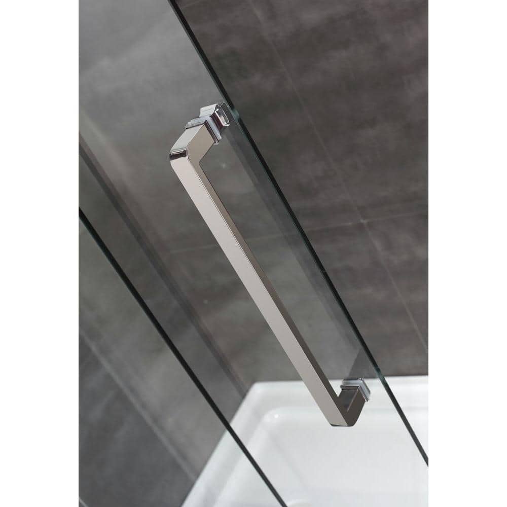 Aston 60" x 75" Frameless Chrome Sliding Shower Door