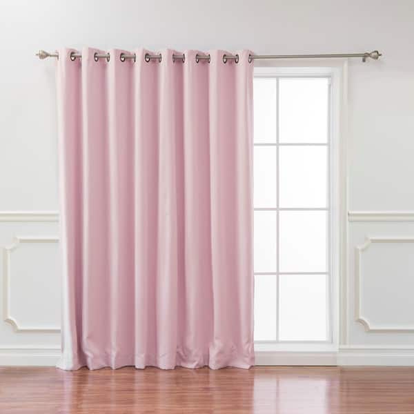 Best Home Fashion Light Pink Grommet Blackout Curtain 100 In W X 84 L Grom Wide 100x84 The