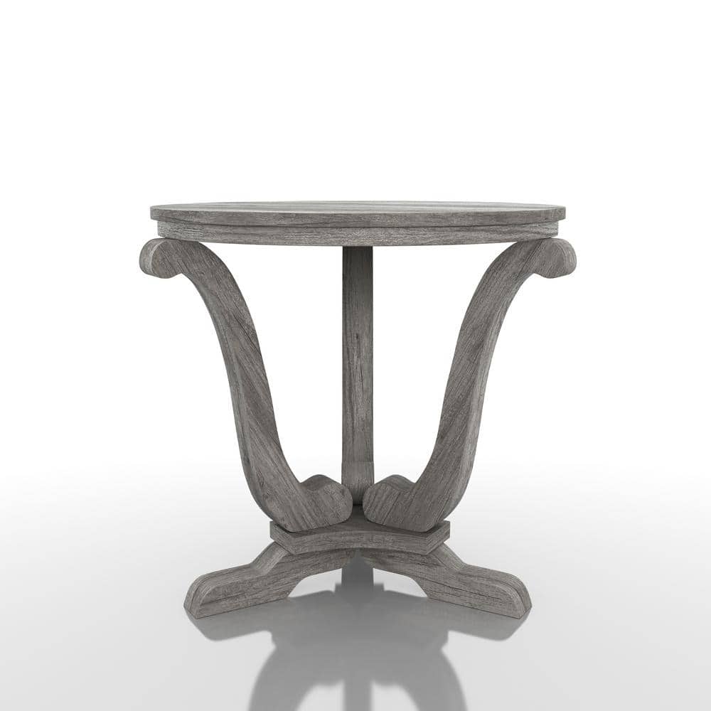 Dongola 24.55 in. Vintage Gray Oak Round Wood Coffee Table -  Furniture of America, YNJ-2092C35