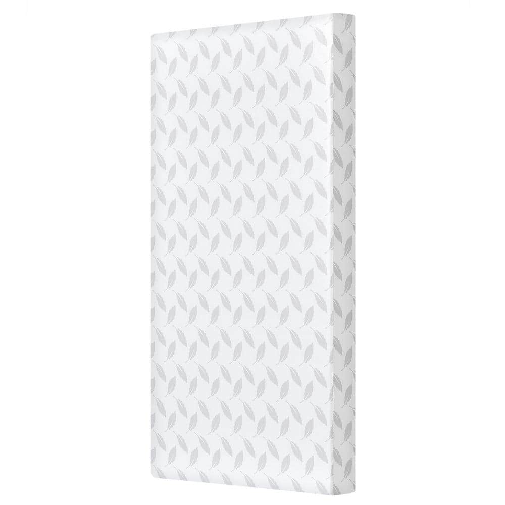 Gray Leaf 4" Firm Fiber Crib and Toddler Mattress