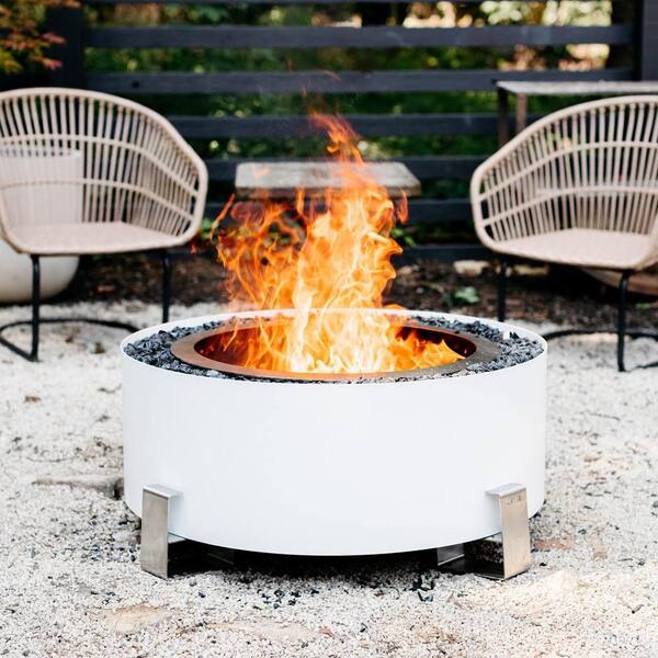 Breeo Luxeve White River with Dark Blue Glass Outdoor Smokeless