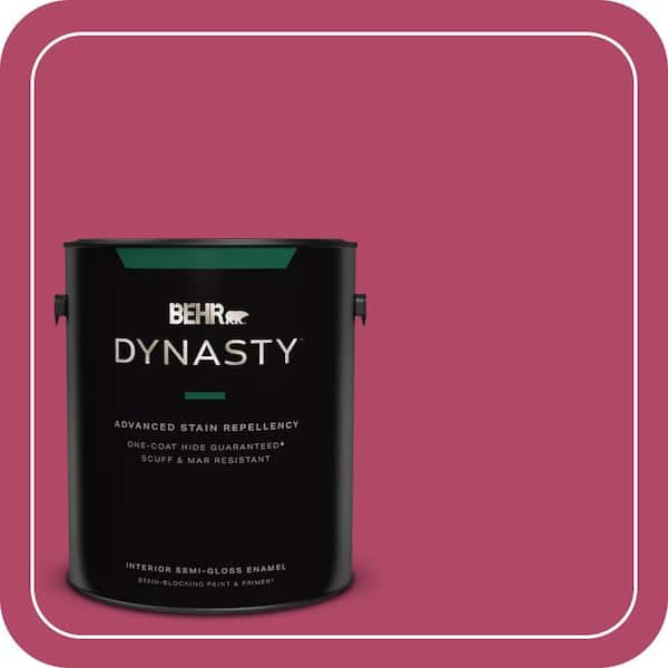 BEHR DYNASTY 1 gal. Home Decorators Collection #HDC-SM16-04 Bing Cherry Pie Semi-Gloss Enamel Interior Stain-Blocking Paint & Primer