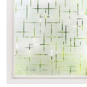 17.7 in. x 78.8 in. No Glue Self Static Removable Frosted Glass Privacy Window Film, Splinter