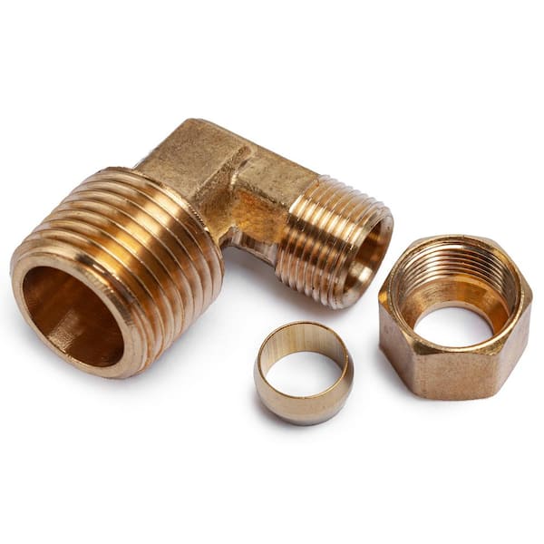 22mm Compression x 1" BSP Male Iron ElbowBrass Plumbing Fitting 