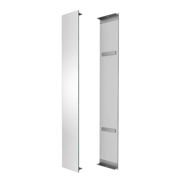 Anglora 4 in. W x 30 in. H Mirror Side Kits Silver 2-Packs