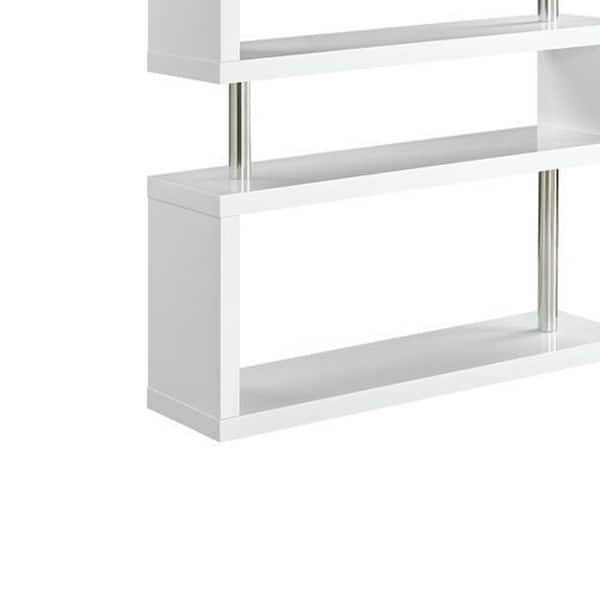 Acme Furniture Buck II 65 in. White Heigh Gloss Finish 2 Shelf