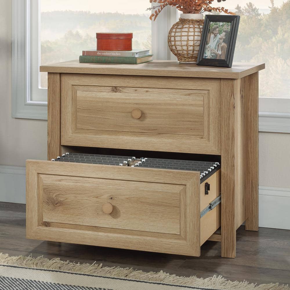 Timber Oak 2-Drawer Lockable Lateral File Cabinet