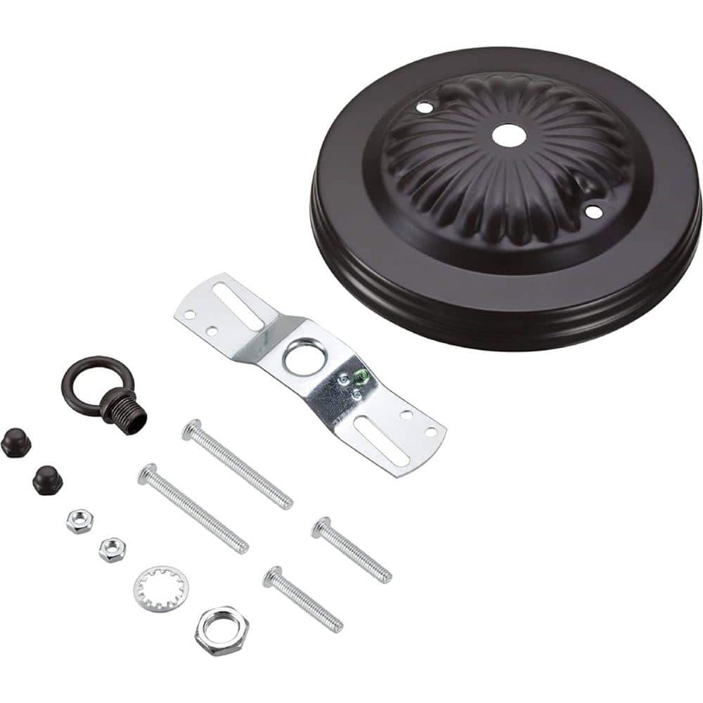 5 in. Dia with Loop and 7/16 in. Center Hole, Oil Rubbed Bronze Finish, Cha