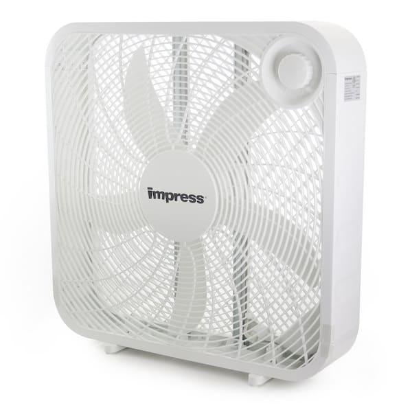 Impress 20 in. 3-Speed White Box Fan