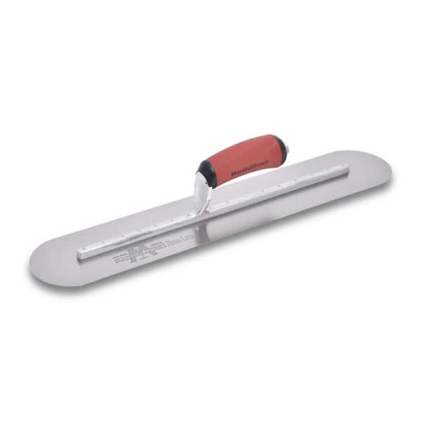 MARSHALLTOWN 20 in. x 4 in. Finishing Trl-Fully Rounded Curved Durasoft Handle Trowel