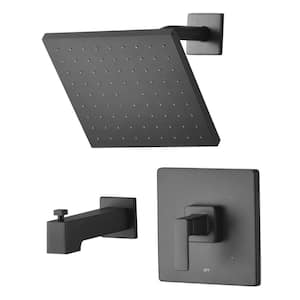 Rift Single Handle 1-Spray Tub and Shower Faucet 1.8 GPM in. Matte Black (Valve Included)