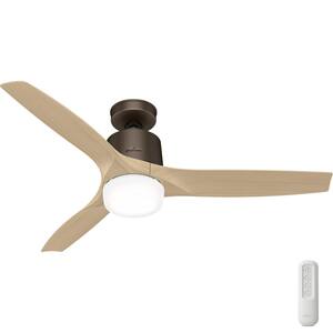 Neuron 52 in. Indoor Metallic Chocolate Smart Ceiling Fan with Remote and Light Kit