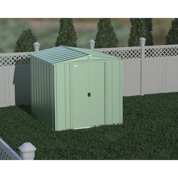 Arrow 6 ft. x 7 ft. Green Metal Storage Shed With Gable Style Roof 39 Sq. Ft.