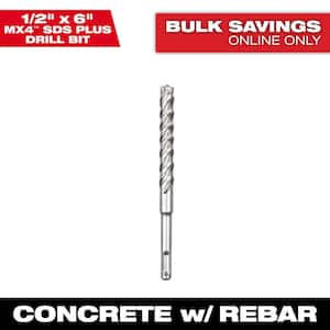 1/2 in. x 6 in. 4-Cutter SDS-PLUS Carbide Drill Bit