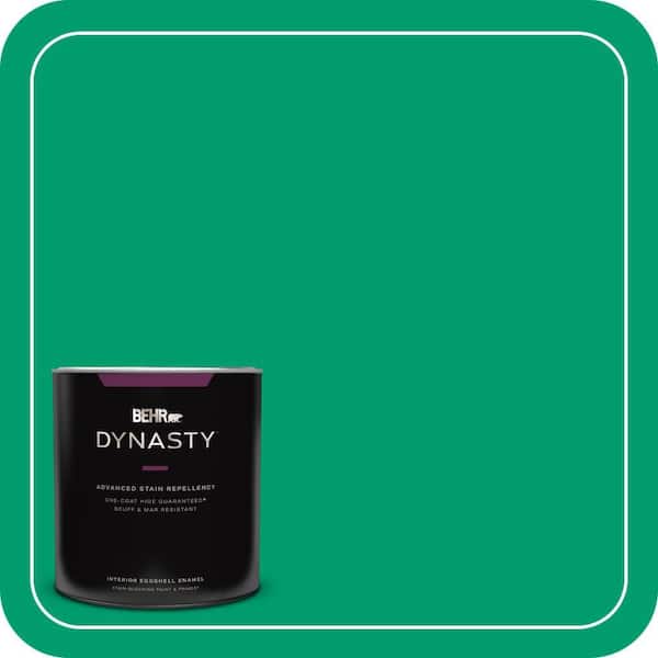 BEHR DYNASTY 1 qt. #S-G-460 Mint Sprig Eggshell Enamel Interior Stain-Blocking Paint and Primer