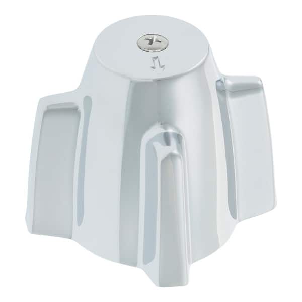 Everbilt Faucet Handle with Four Ridge Knob Design in Chrome for Central Brass Replaces 508D