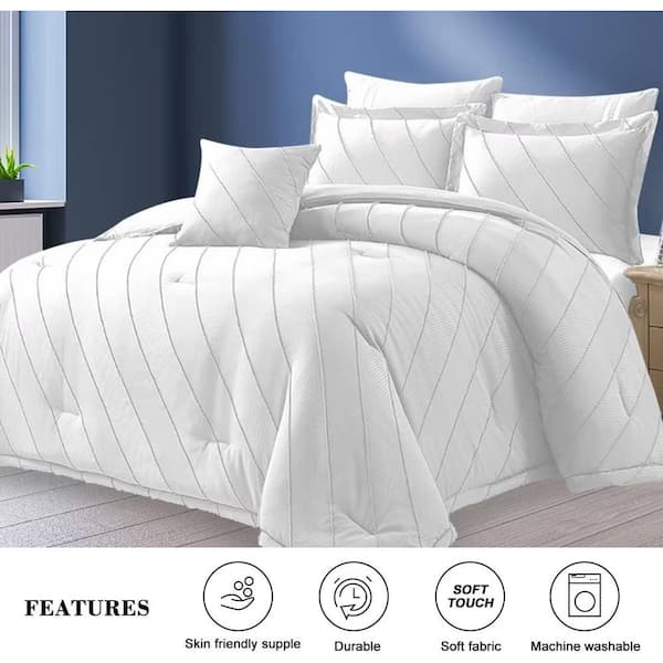 7-Piece Comforter Bedding Set, 100 Percent Polyester, Machine Wash top Cold, Do Not Bleach