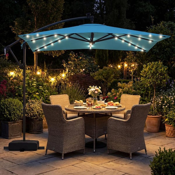 aluminum patio furniture with umbrella PURPLE LEAF Hailar Deluxe Market Umbrella, Outdoor Table for Patio, Porch unique western bag Color:Matte Black / High Voltage Canora Grey Cushion Color Herschel AirPods Tote Bag