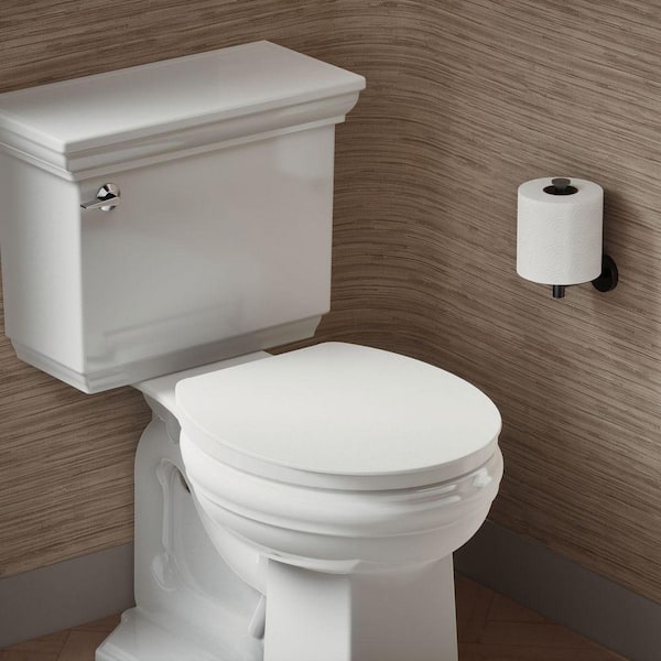 Impro Round Ready Latch Quiet-Close Toilet Seat in White