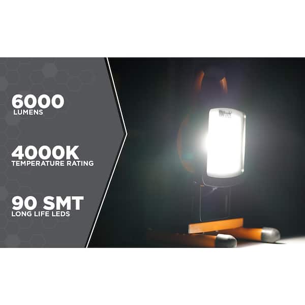 Woods 6000 Lumens Portable LED Work Light WL40072 - The Home Depot