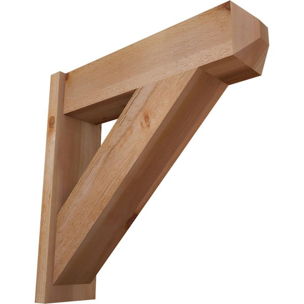 Ekena Millwork 8 in. x 30 in. x 30 in. Traditional Craftsman Rough Sawn Western Red Cedar Outlooker