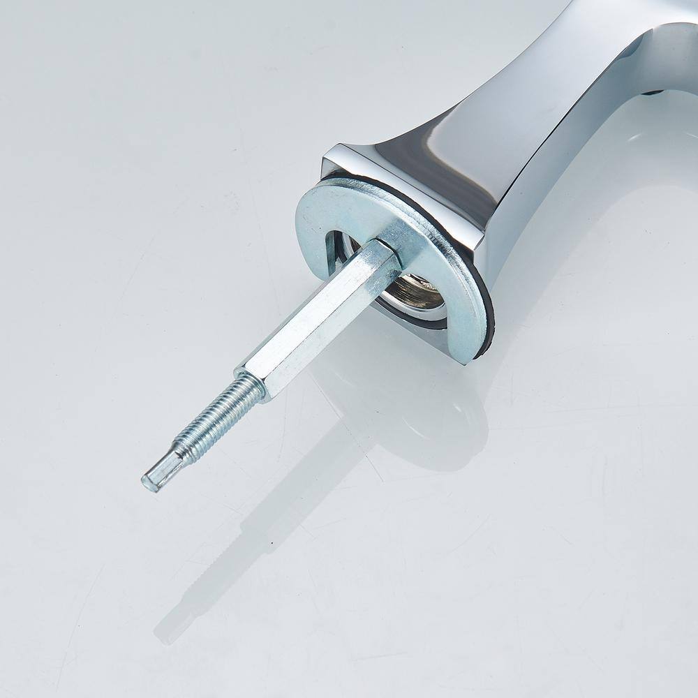Polished Chrome 8-Inch Widespread 2-Handle Waterfall Bathroom Faucet
