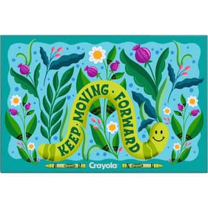 Crayola Keep Moving Blue 3 ft. 3 in. x 5 ft. Area Rug