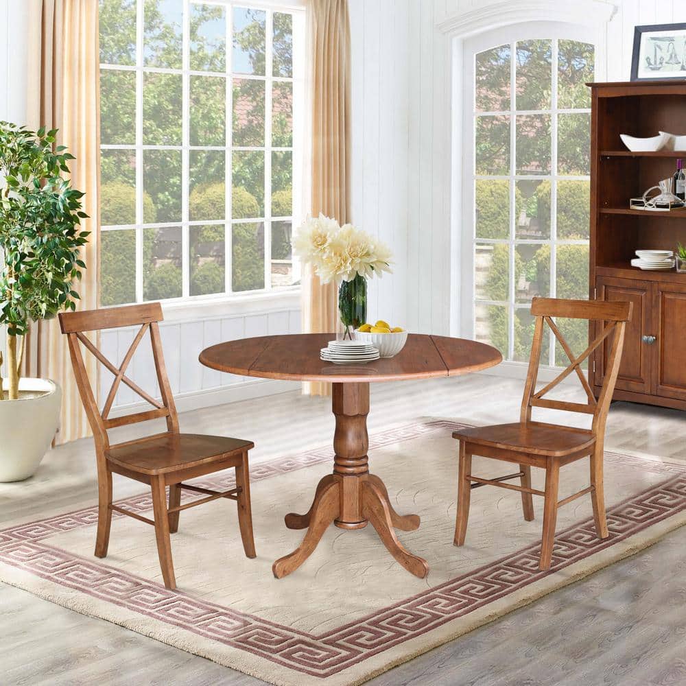 White Cross Back Solid Wood Side Chair