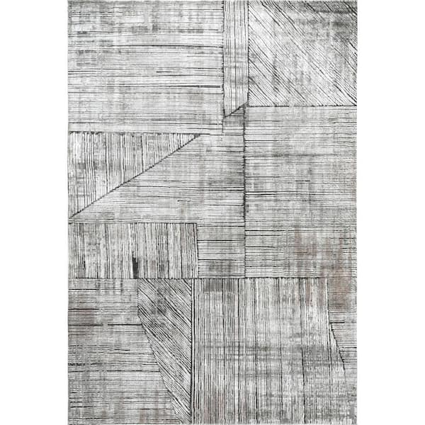 nuLOOM Helene Gray 4 ft. x 6 ft.  Abstract Area Rug