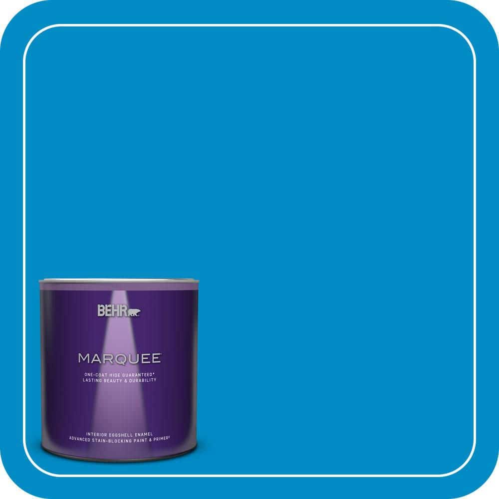 BEHR MARQUEE 1 qt. #MQ4-57 Celebration Blue One-Coat Hide Eggshell ...