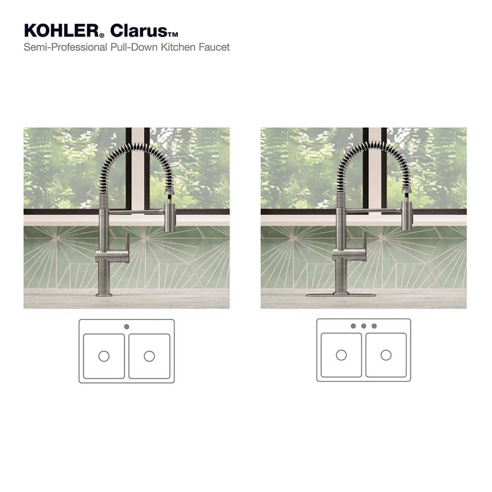 Stainless Steel Single Handle Pull Down Kitchen Faucet with Spray