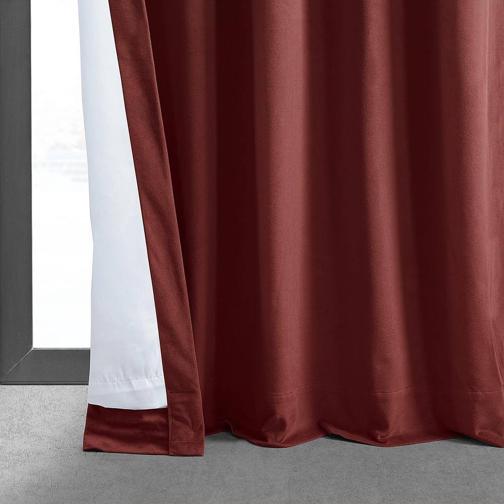 Burgundy Velvet Blackout Window Panel 50" x 108"