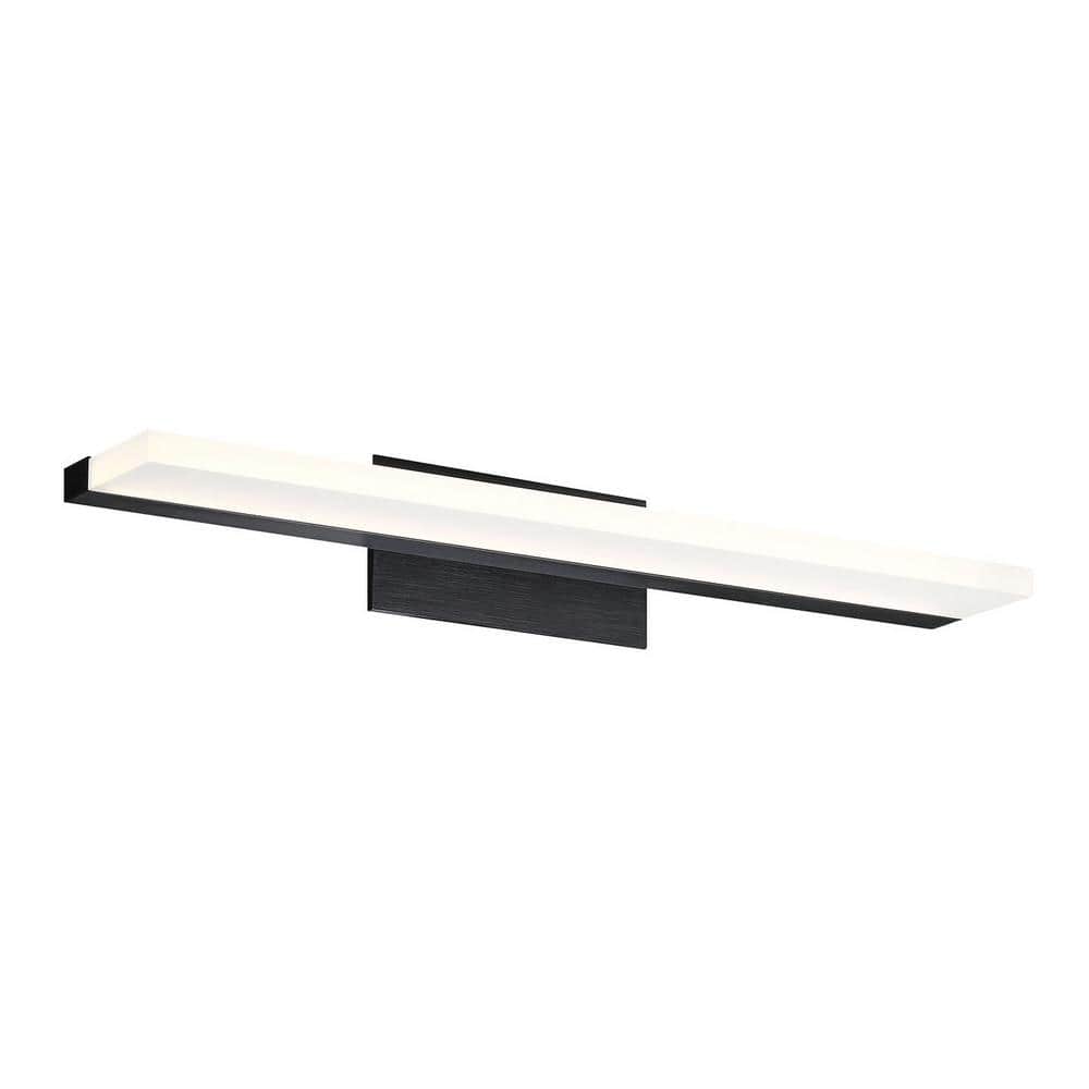 Black Dimmable LED Bathroom Vanity Light with Acrylic Diffuser