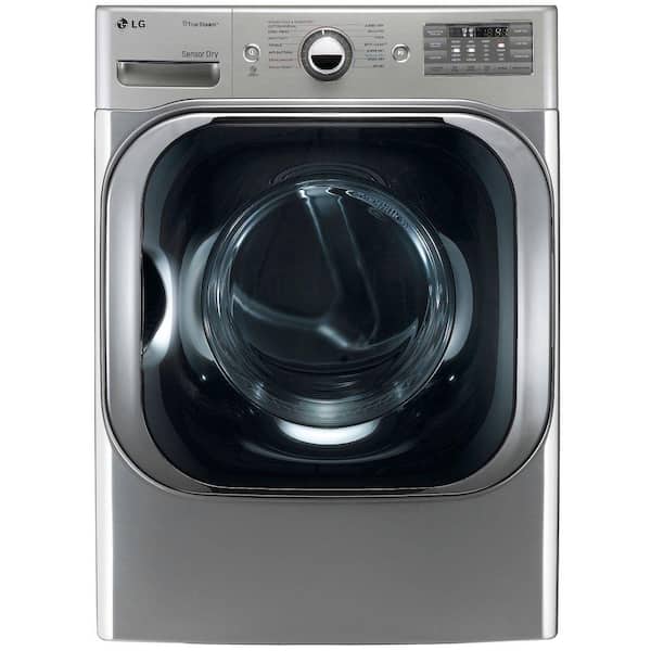 LG 9.0 cu. ft. Stackable Electric Dryer w/TrueSteam, SteamFresh and Pedestal Compatible in Graphite Steel