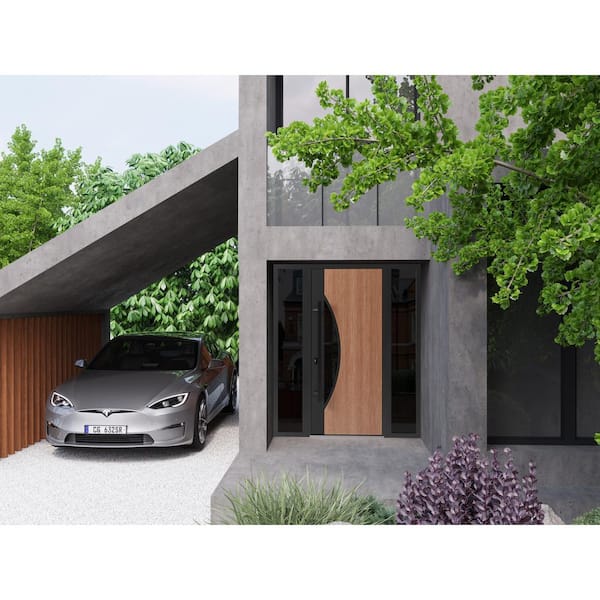 VDOMDOORS 1077 60 in. x 80 in. Right-hand/Inswing 2 Sidelight
