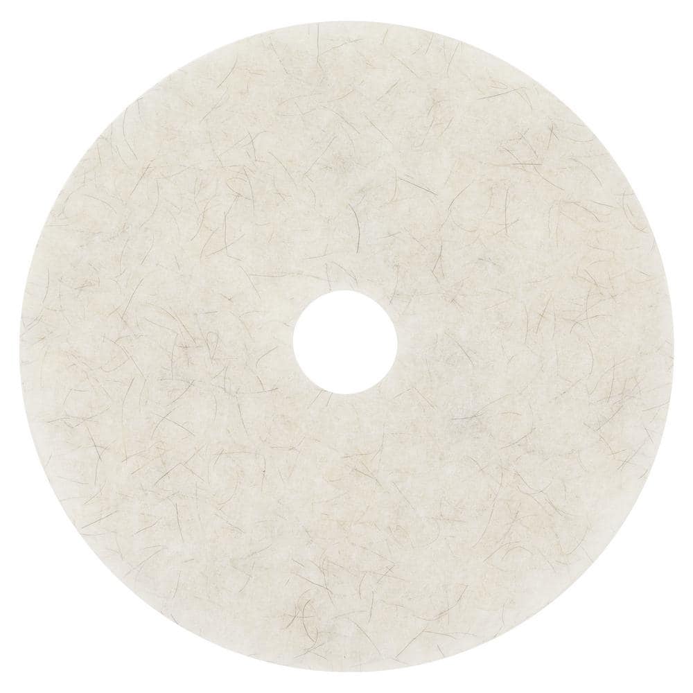 20 in. Dia White Ultra High-Speed Natural Blend Floor Burnishing Pads (3300