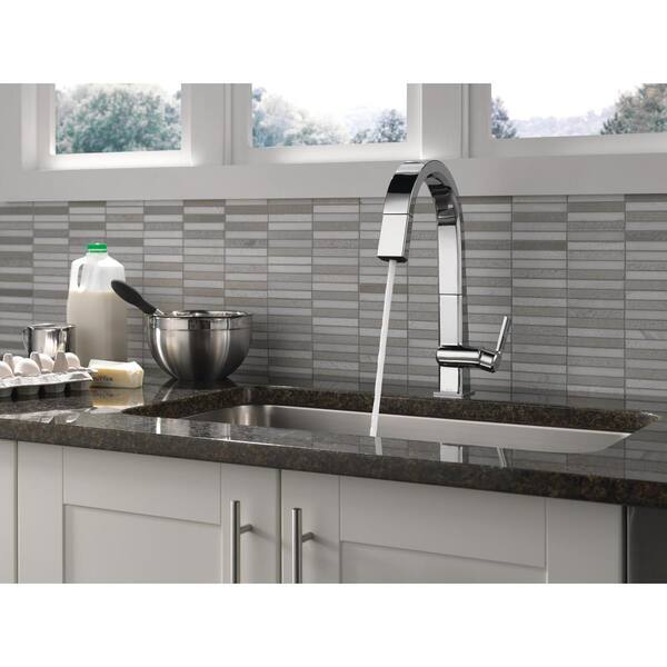 Pivotal Single-Handle Pull-Down Sprayer Kitchen Faucet with MagnaTite Docking in Arctic Stainless Pivotal Single-Handle Pull-Down Sprayer Kitchen Faucet with MagnaTite Docking in Arctic Stainless