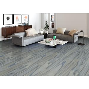 Sardinia Azul 48 in. x 8 in. Polished Porcelain Floor and Wall Tile (10.66 sq. ft./Case)