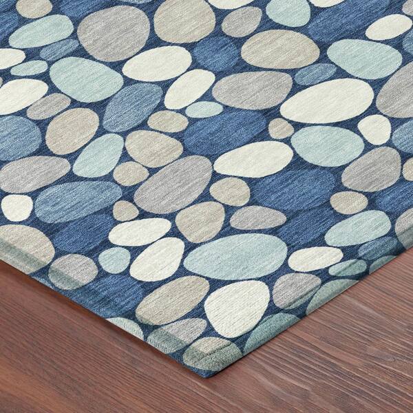 Chantille Machine Washable Indoor/Outdoor Abstract ACN2817 Navy 5 ft. x 7 ft. 6 in. Area Rug
