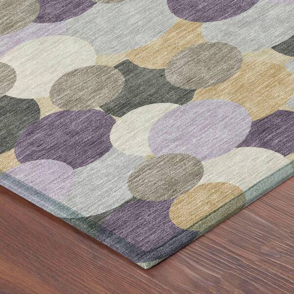 Chantille Machine Washable Indoor/Outdoor Abstract ACN2450 Plum 5 ft. x 7 ft. 6 in. Area Rug