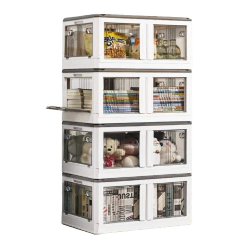23.6 in. W x 16.5 in. D x 13.4 in. H in White Plastic Foldable Floor Base K