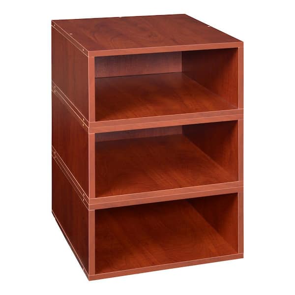 Regency 19.5 in. H x 13 in. W x 13 in. D Cherry Wood 3-Cube Organizer