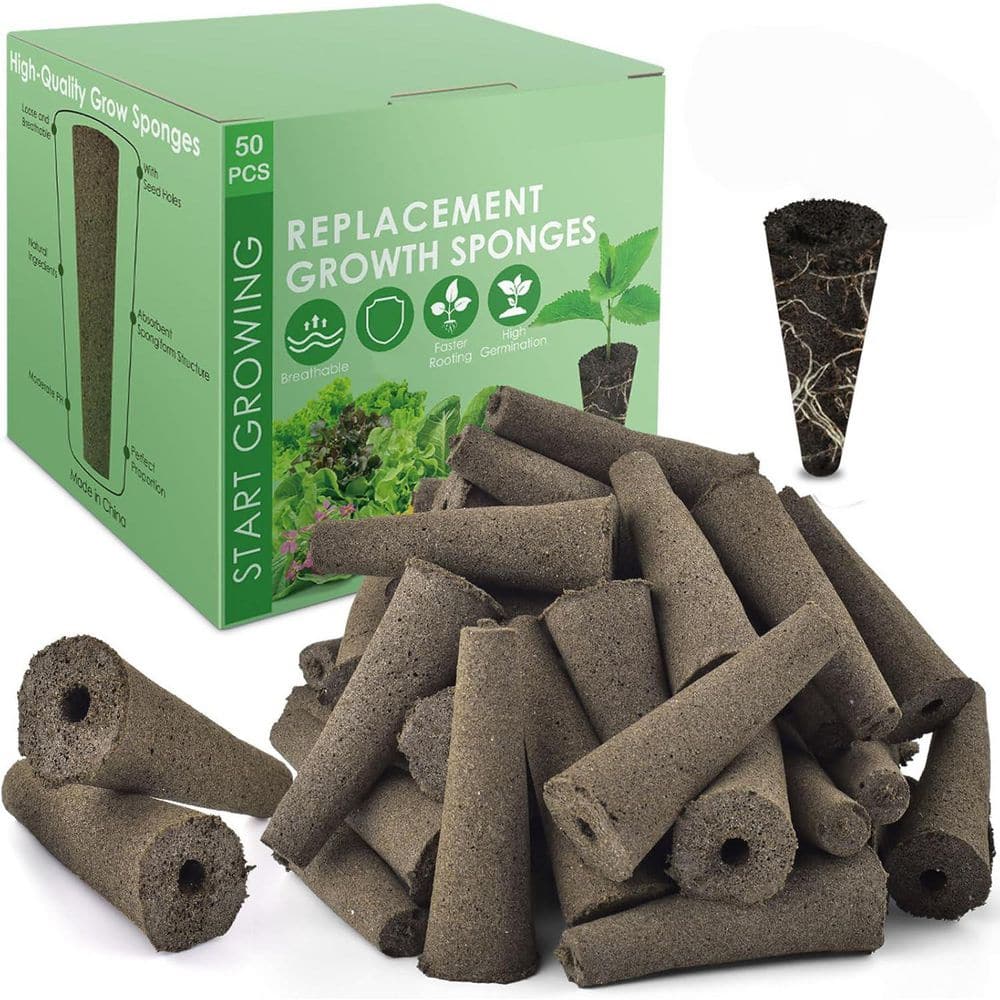 Grow Sponges Seed Pods Replacement Root Growth Compatible with AeroGarden Hydroponic Indoor Garden 50 Pack price history on PriceWatchPro